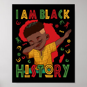 Póster Soy Black History Boy Black History Mono