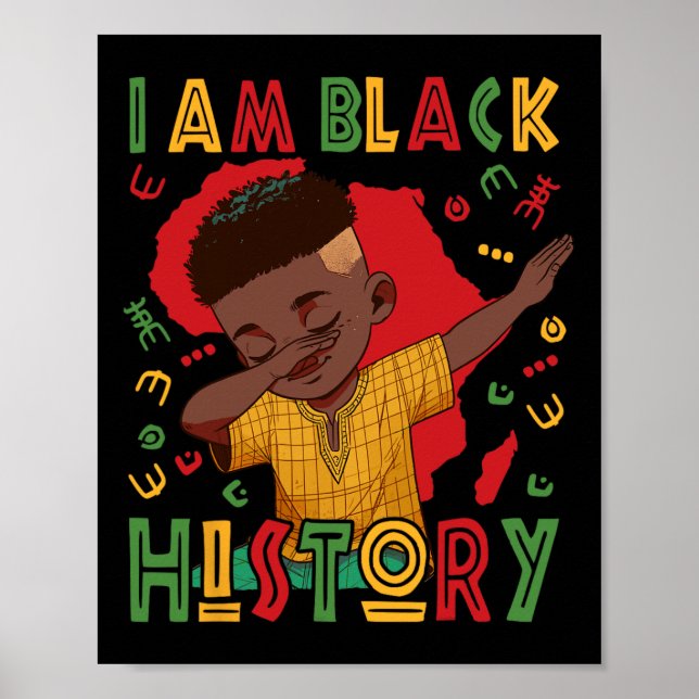 Póster Soy Black History Boy Black History Mono (Frente)