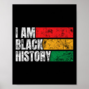 Póster Soy Black History Month Funny Vintage Junet1