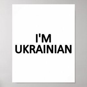 Póster Soy camiseta ucraniana Ucrania patriótica orgullos