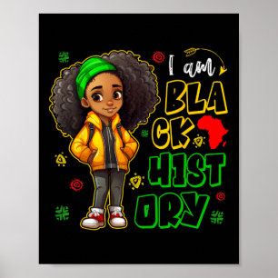 Póster Soy Chicas africanos del Mes de la Historia Negra