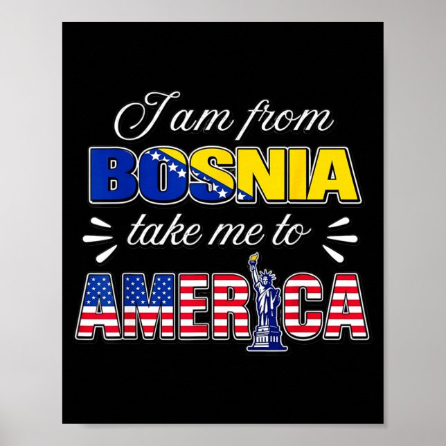 Póster Soy de Bosnia llévame a América (Frente)