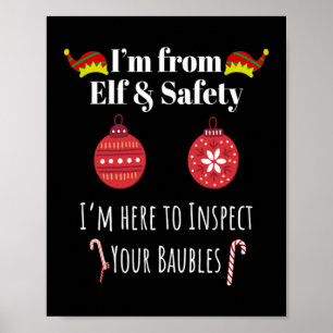Póster Soy de Elf u Safety Christmas Present