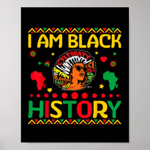 Póster Soy de la historia negra Mujeres Junetdecis África