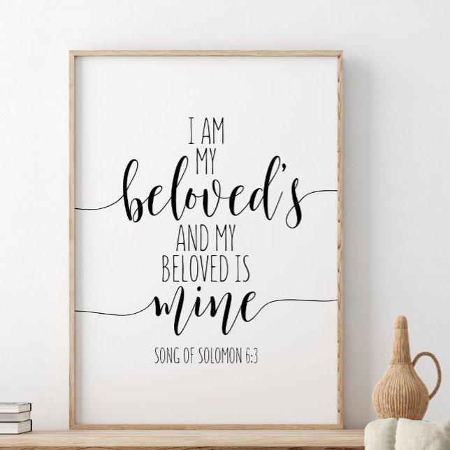 Póster Soy de mi amada, canción de Salomón 6:3 (Subido por el creador)