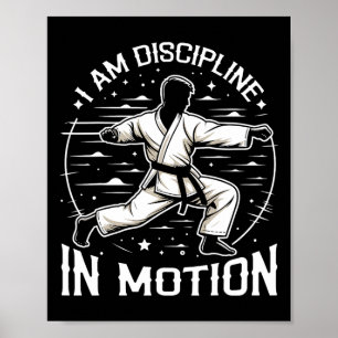 Póster Soy disciplina en mociones artes marciales Karate 