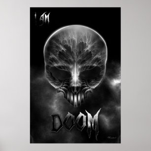 Póster Soy Doom Fractal Skull