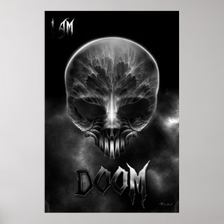 Póster Soy Doom Fractal Skull