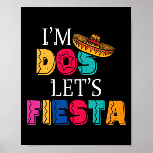 Póster Soy Dos Vamos Fiesta Taco Dos Días Segundo Cumplea