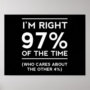Póster Soy el 97% derecho del tiempo
