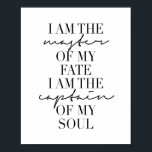 Póster Soy el amo de mi destino. Soy el capitán de mi<br><div class="desc">Soy el amo de mi destino. Soy el capitán de mi alma</div>