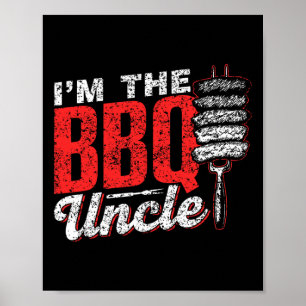 Póster Soy el Bbq Uncle Meat Barbecue Grill Grilling Bbq