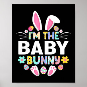 Póster Soy el bebé conejo día de Pascua familia