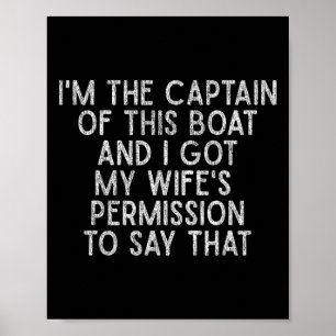 Póster Soy El Capitán De Este Barco Camiseta De Barco Div
