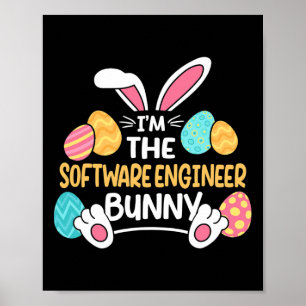 Póster Soy el conejito desarrollador de ingeniero de soft