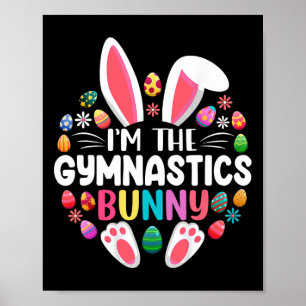 Póster Soy el conejo de gimnasia de Pascua familiar coinc