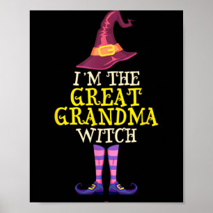 Póster Soy el disfraz de bruja bisabuela genial Halloween