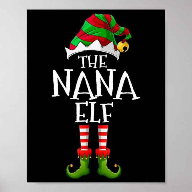 Póster Soy el disfraz de Navidad de elfa Nana a juego (Frente)