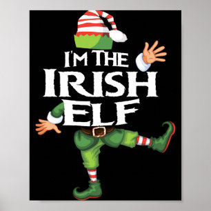 Póster Soy El Duende Irlandés Nochebuena Navidad Squad Co
