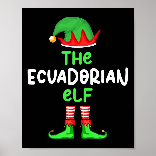 Póster Soy el ecuatoriano Elf Ecuador Navidades Diversión (Frente)