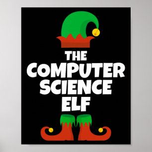 Póster Soy El Elfo De Ciencias De La Computación Familia 