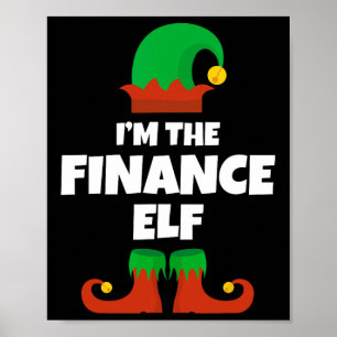 Póster Soy El Elfo De Finanzas Familia Pajama Navidad Div
