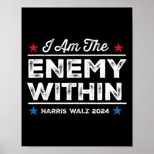 Póster Soy El Enemigo Dentro De Tee - Harris W 2024 Merch