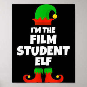 Póster Soy El Estudiante De Cine Elfo Familia Pijama Navi