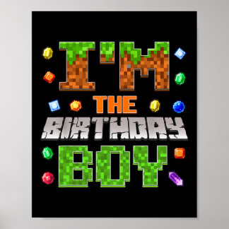 Póster Soy el Fiesta de video de cumpleaños Bday Gamer Pi
