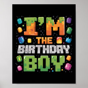 Póster Soy el Fiesta de video de cumpleaños Bday Gamer Pi