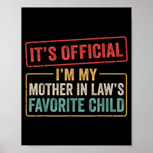 Póster Soy el hijo favorito de mi suegra, divertido hijo 