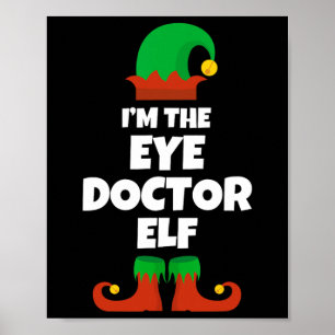 Póster Soy el Médico de ojos, familia Elf, Navidades Paja