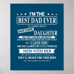 Póster Soy El Mejor Papá Que Tengo Un Increíble.