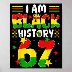 Póster Soy el Mes de la Historia Negra 67 Seis Siete Meme
