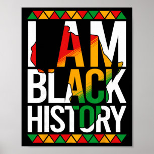 Póster Soy el Mes de la Historia Negra Orgullo Afroameric