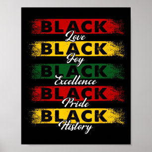 Póster Soy el Mes de la Historia Negra Orgullo Negro Homb