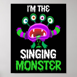 Póster Soy el monstruo cantante de Halloween