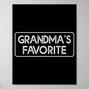 Póster Soy el nieto divertido favorito de la abuela Nieta