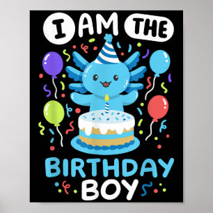 Póster Soy El Niño De Cumpleaños Axolotl Familia Bday Cut