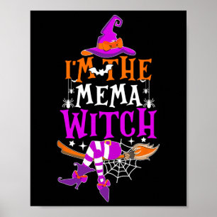 Póster Soy el partido de la familia Mema Witch Fun Hallow