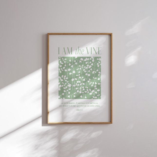 Póster Soy el Poster cristiano vino Juan 15:5 Escritura (Subido por el creador)