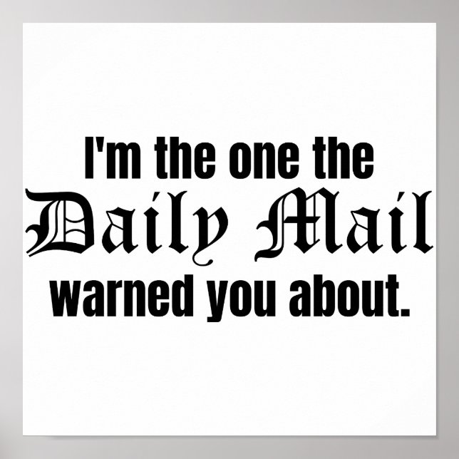 Póster Soy el que el Daily Mail te advirtió (Frente)