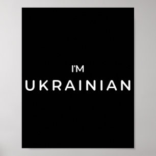 Póster Soy el ucraniano Zelenskyy de pie con el patriota