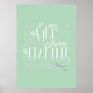 Póster Soy el Vino. Ustedes son las ramas.