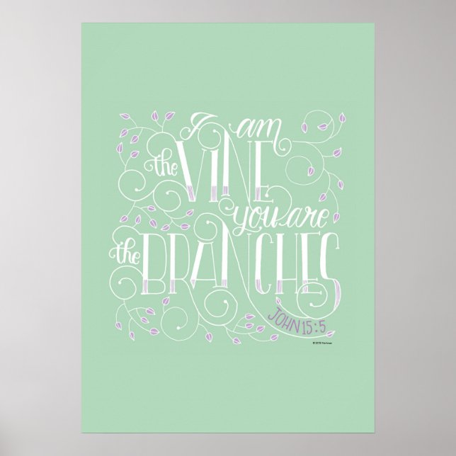 Póster Soy el Vino. Ustedes son las ramas. (Frente)