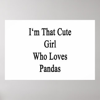 Póster Soy ese Chica lindo que ama a Pandas