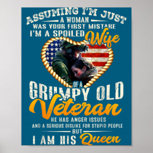 Póster Soy Esposa Mimada Veterana Gruñona Vieja
