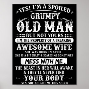 Póster Soy Esposa Vieja Malhumorada Mimada Nacida