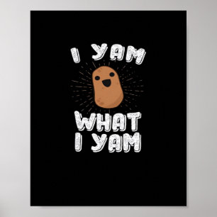 Póster Soy feliz lo que soy divertido Día de Acción de Gr