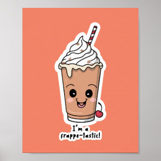 Póster Soy Frappe-tastic | Frappe con crema batida